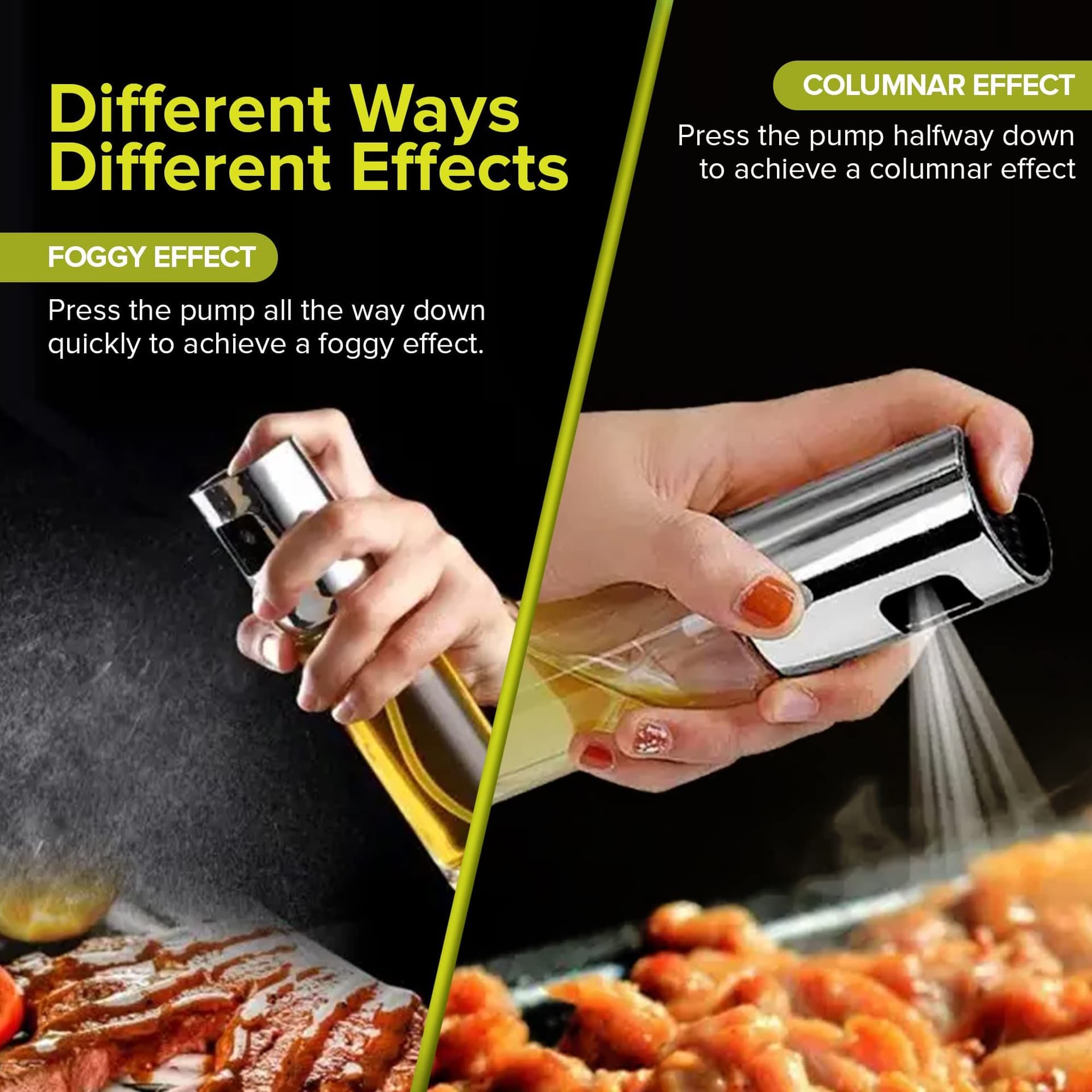 Oil Sprayer Multifunctional Leak Proof Design 100ml Glass Kitchen Accessory