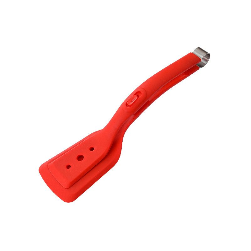 2PCS，Multipurpose 2 in 1 Silicone Clamp Spatulas and Tongs, Spatulas Fried Steak Clamp Flipping Fish Gripper Bread Clip Double