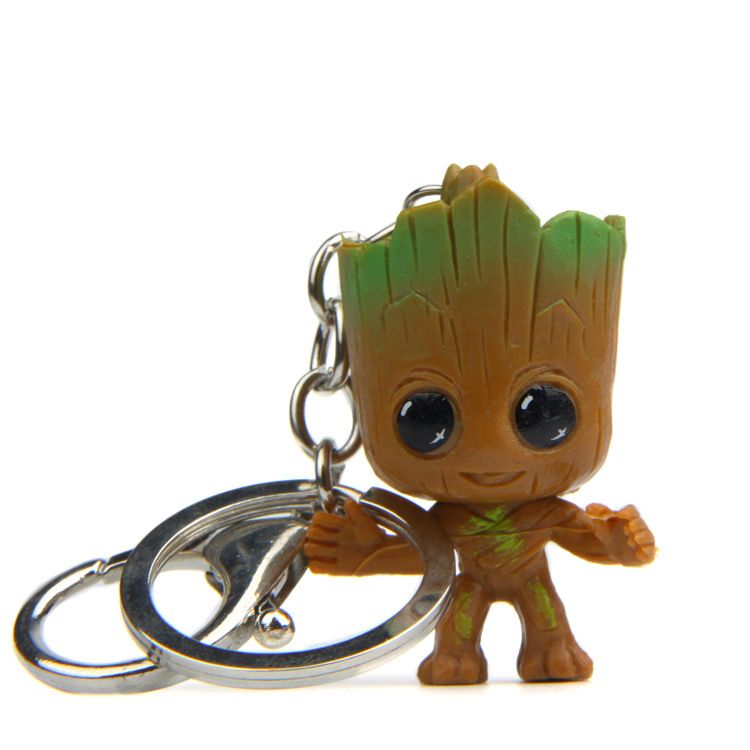 Cartoon Tree People Key chain Car Keyring Bag Pendant Keychain Plant Pot Cake Topper Decoration，Little Fresh