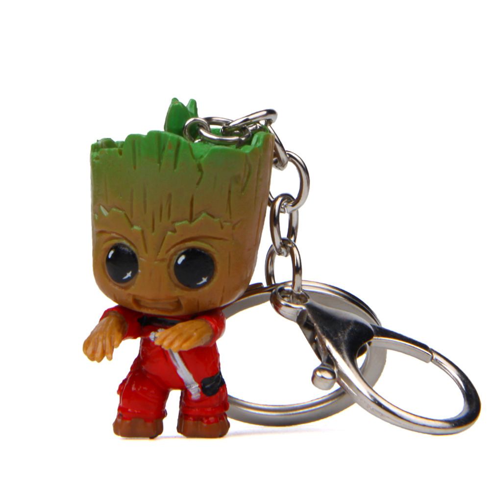 Cartoon Tree People Key chain Car Keyring Bag Pendant Keychain Plant Pot Cake Topper Decoration，Little Fresh
