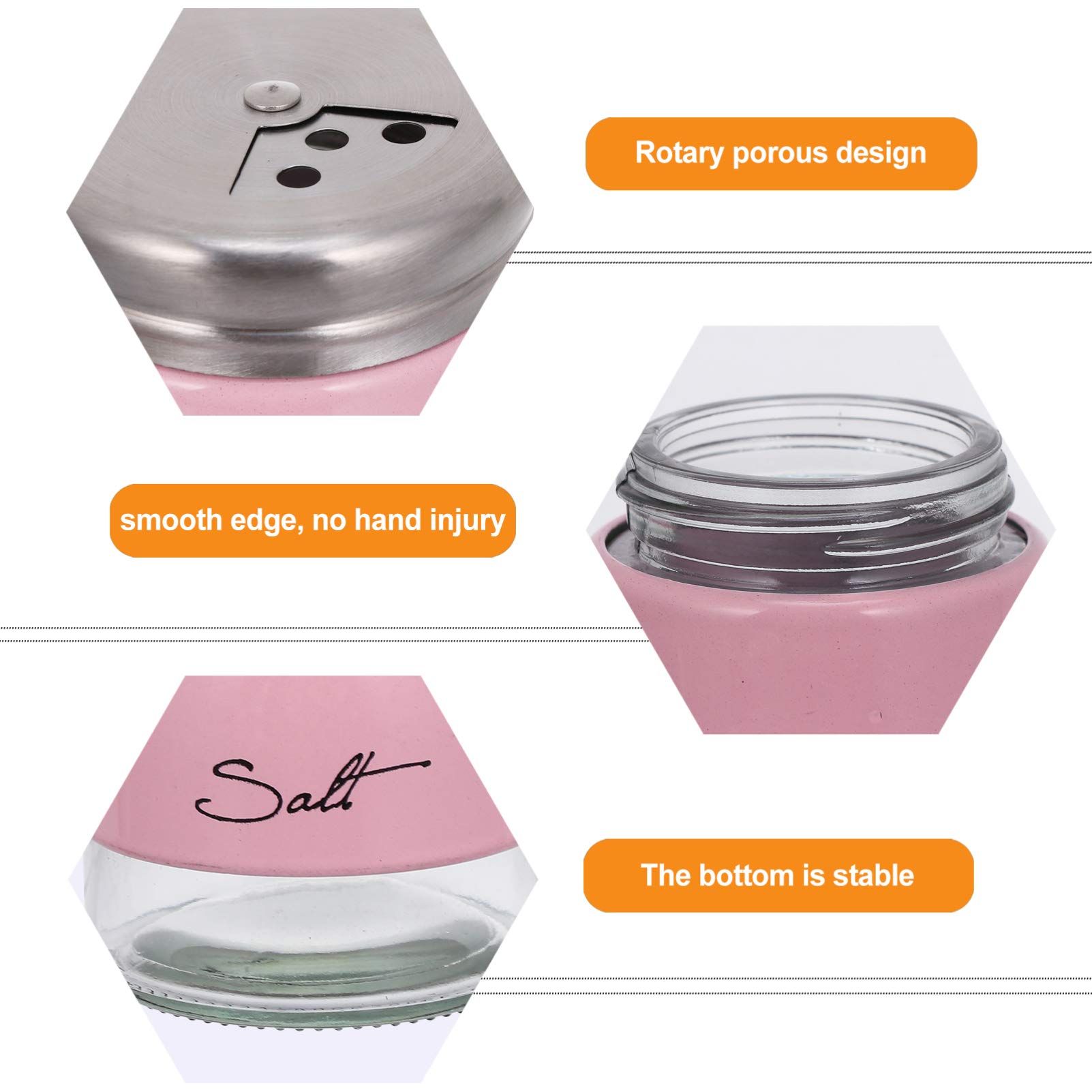 2pcs Glass Cruet Containers Spices Organizer Pepper Shaker Bottle Seasoning Jars Seasoning Organizer Kitchen Storage Bottle