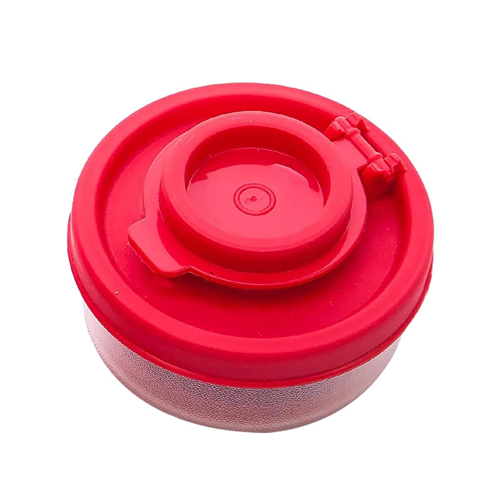 Set of 2 Mini Salt Shakers Reusable Plastic Transparent with Red Covers for Camping Picnic Outdoors Travel