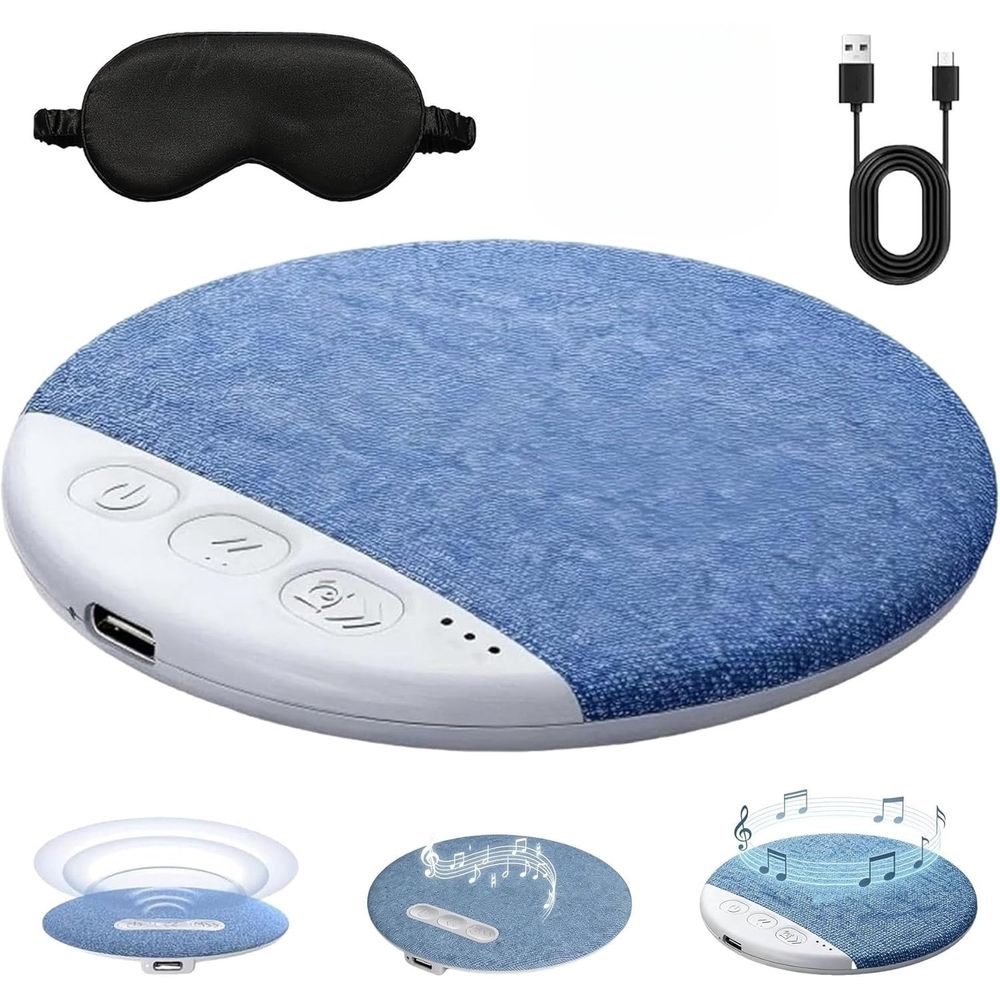 New Sleep Speaker Under Pillow Bluetooth, Ultra-Thin Sleep aid, Built-in White Noise Timer, Stereo bass Wireless Design for Indoor Outdoor Office Hotel