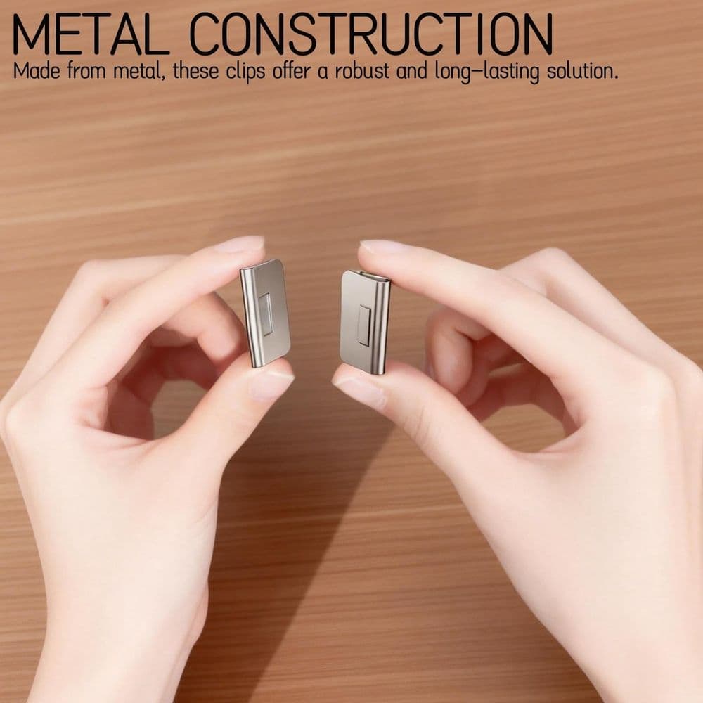 Magnetic Curtain Clips Strong Magnetic Closure No Drill Detachable Buckle Silvery White 5 Piece