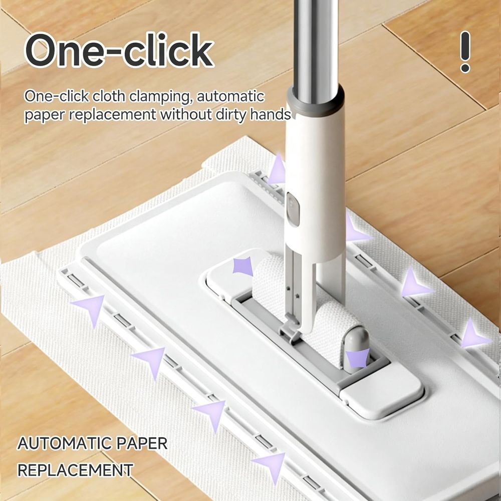 New Retractable Model Convenient Cloth Changing Lazy Zero Touch Mini Mop for Small Spaces ，Comes with A Reusable Cloth