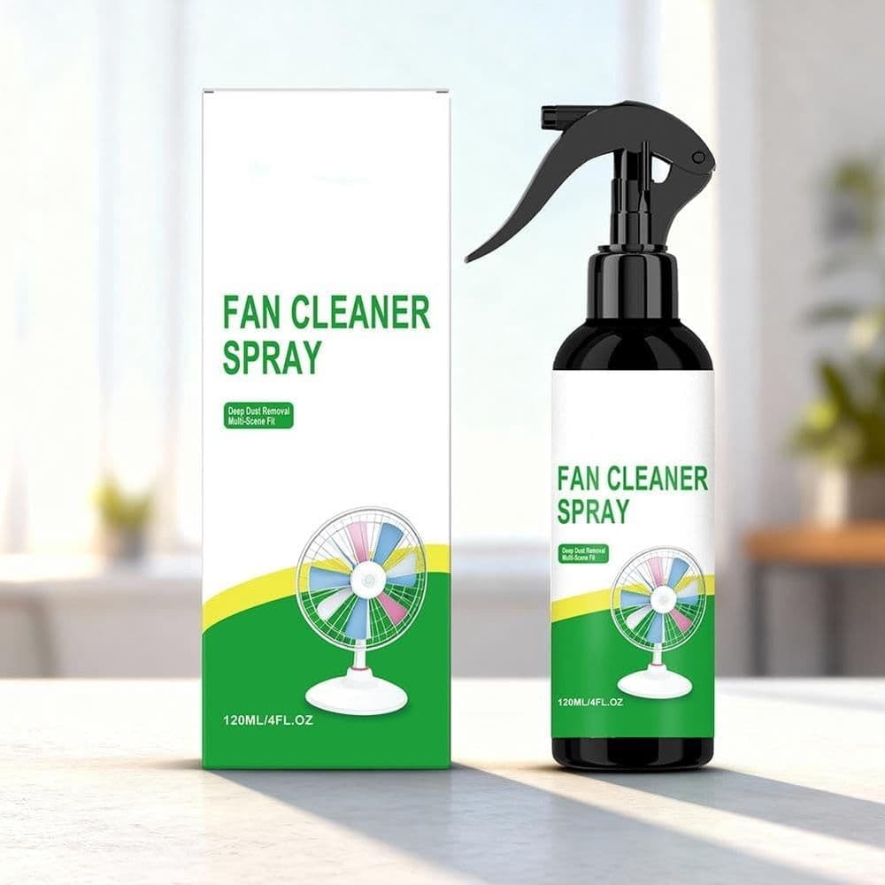 Fan Cleaner Spray, 120ml No-Disassembly Fan Blade Cleaner for Ceiling & Tower Fans, Powerful Dust and Grease Removal Solution, Safe Non-Rinse Formula for Household Electric Fans
