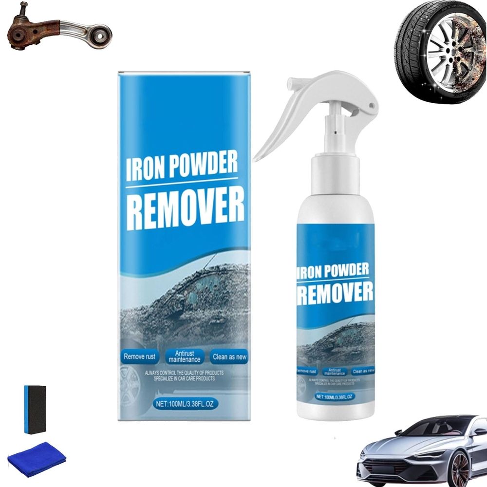 Automotive Rust Remover Spray, 100 Ml Iron Powder Remover, Removedor De Oxido para Carros, Iron Remover Car Detailing