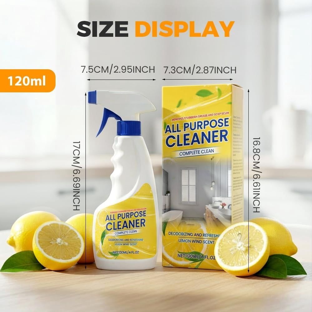 All Purpose Cleaner Spray, Degreaser Cleaner Heavy Duty, Kitchen Cleaning Supplies for Stove Degreaser, Oven, Countertop, BBQ Grill Cleaner, 4 fl oz