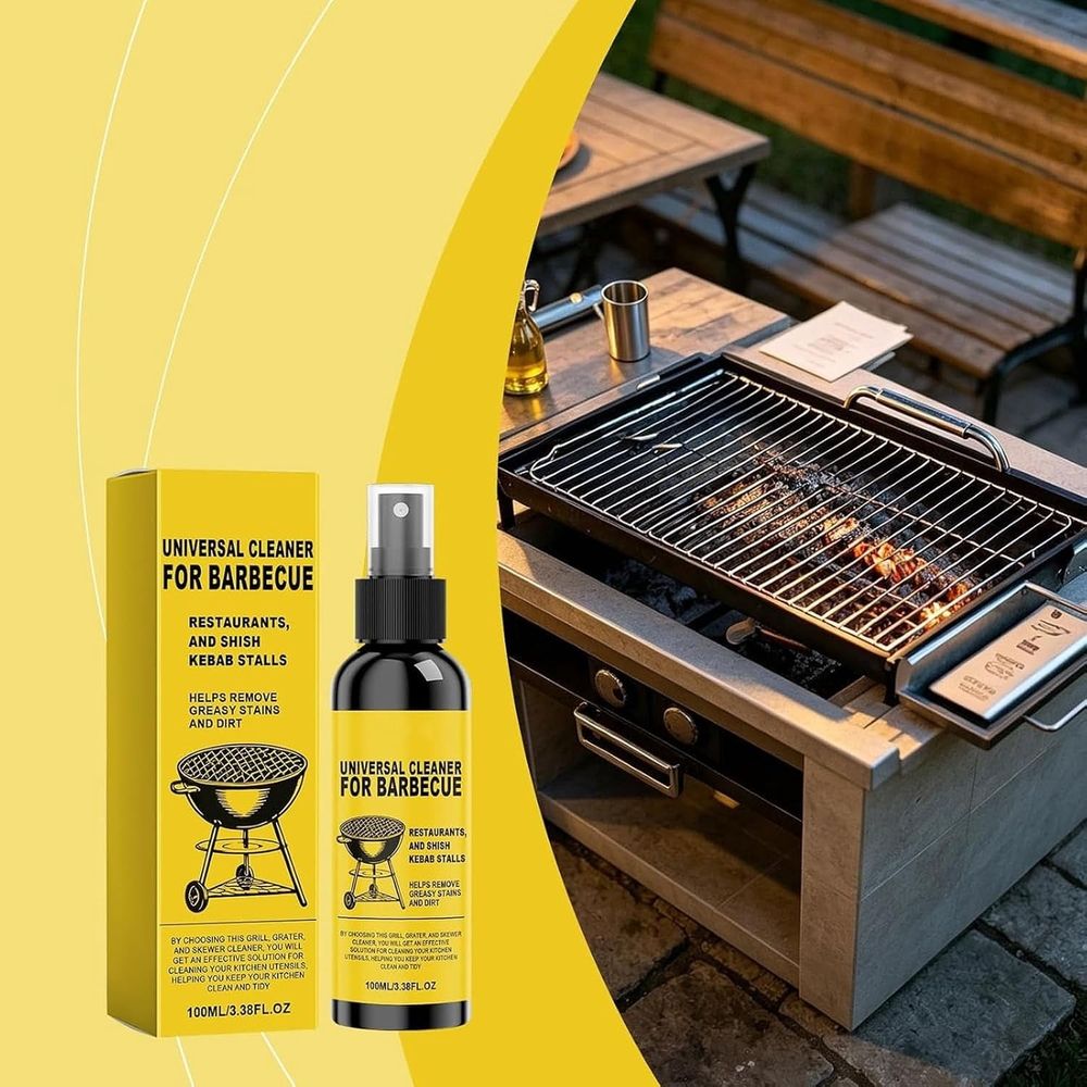 Universal Cleaner For Greasy Grills, Heavy-Duty Grill Cleaner, 100 Ml Degreaser Spray For Stainless Steel, Stoves, Ovens, And Cookware