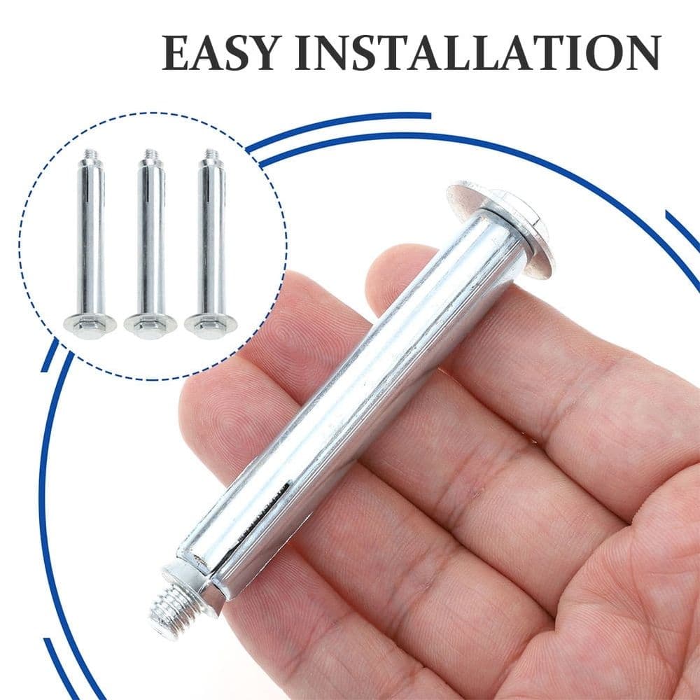 8 Piece Iron Expansion for Garage Parking Block Installation Silver