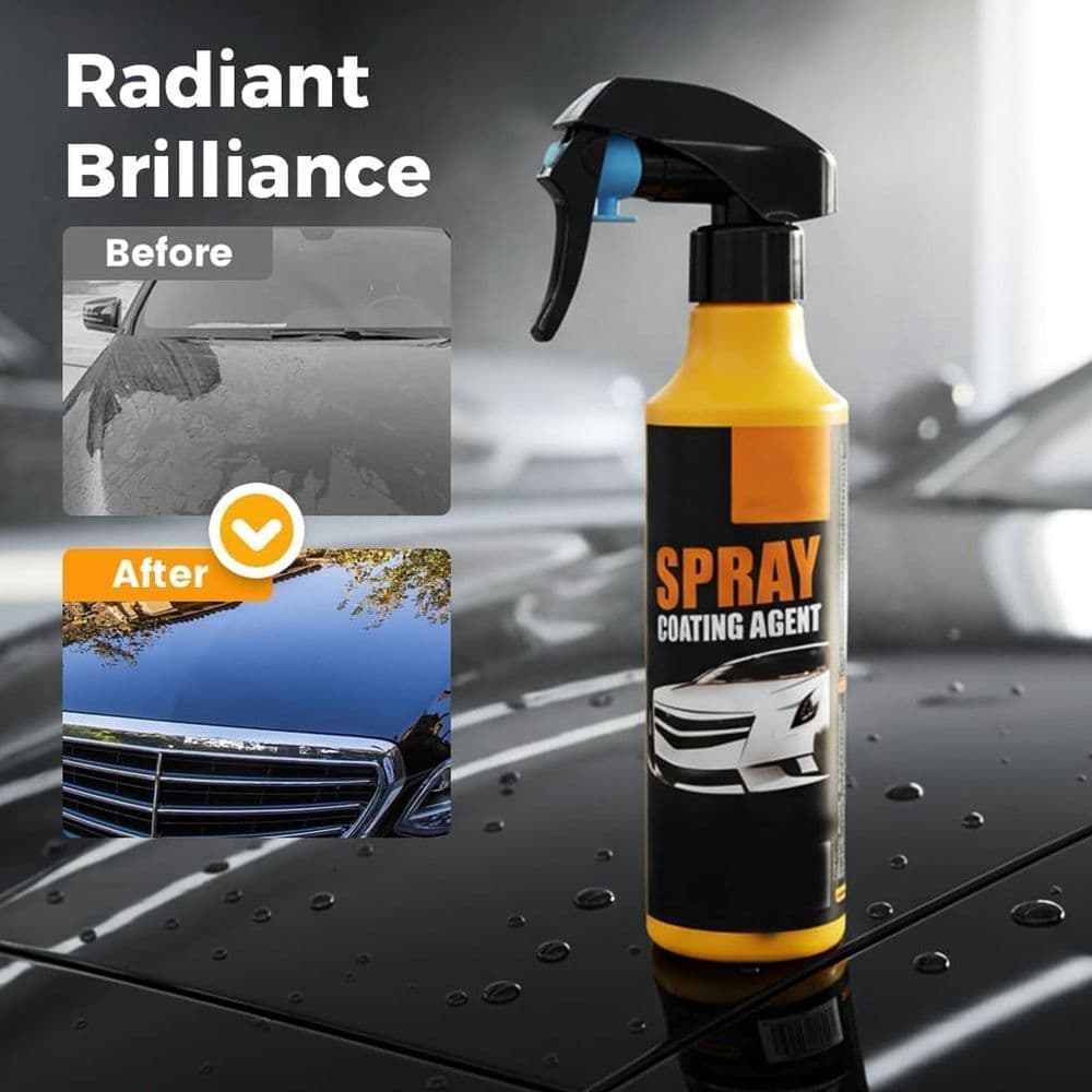 New Nano Hydrophobic Ceramic Coating, Easy-to-Spray Auto Paint Protection, Includes Microfiber Cloth for Vehicle Shine & Protection