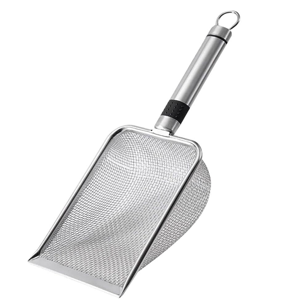 Stainless Steel Cat Litter Scoop | Fine Mesh Sifter Shovel for Pet Waste Cleaning | Small Hole Sand Sifter for Litter Box Maintenance | Durable Stainless Steel Pet Cleaning Tool for Home Use