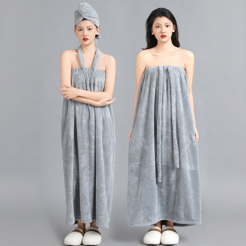 Women Towel Wrap - Spa Soft Bathrobe Lightweight Dry Wrap Towel Full Length Adjustable - Swimsuit Cover Up Beach Pool Bath Wrap for Women - Quick Dry Polyester Body Wrap for Shower, Gym, Travel