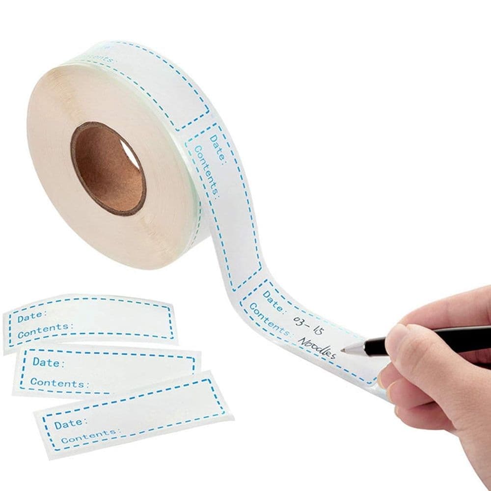 500Pcs Blue Record Date Stickers Made of Eco Friendly Paper for Kitchen and Home Decoration