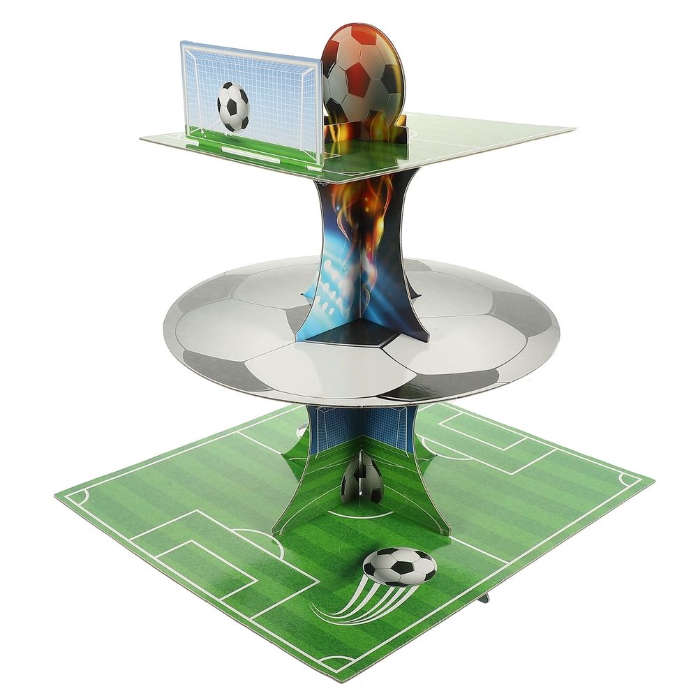 Football Pattern Paper Cake Holder for Party and Banquet Use