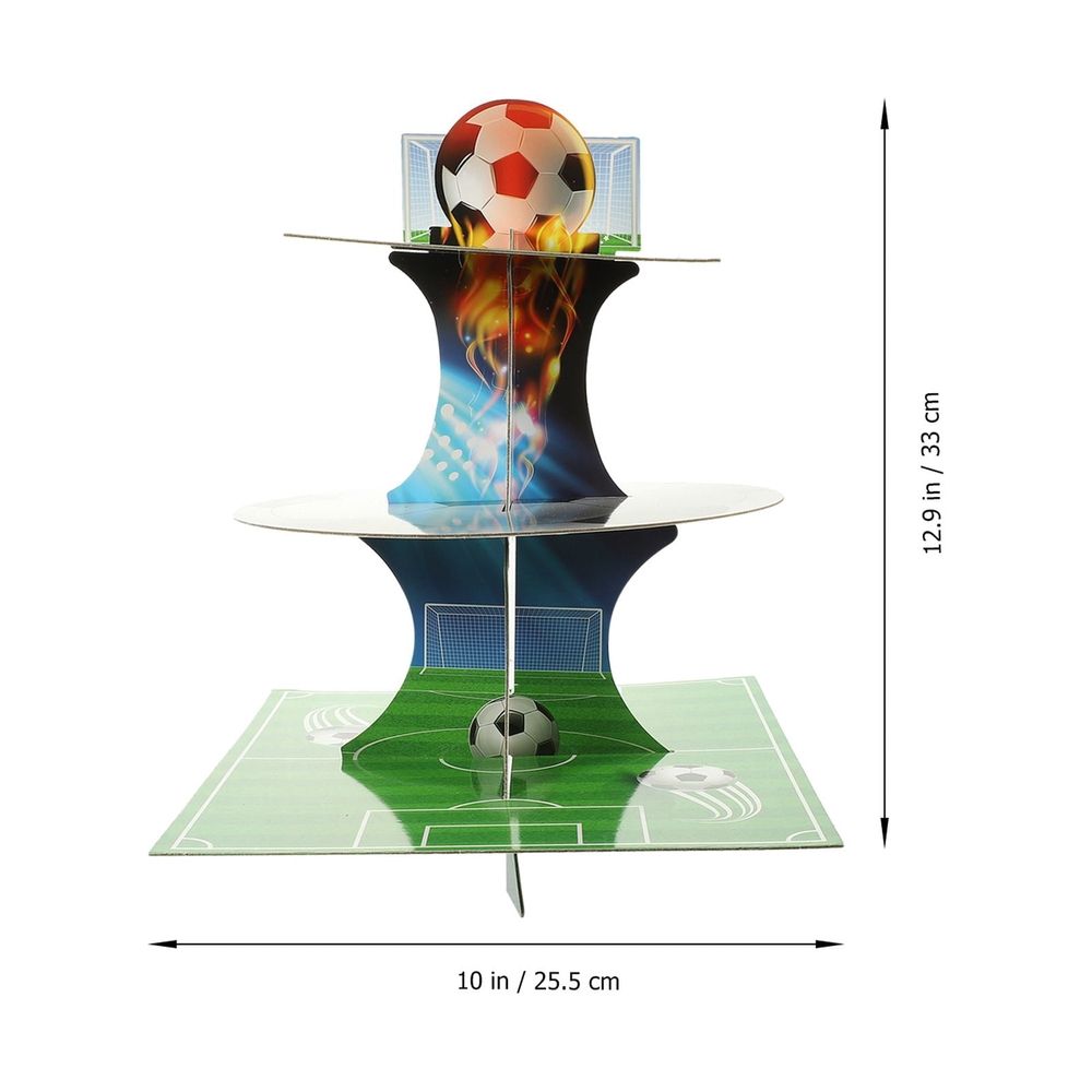 Football Pattern Paper Cake Holder for Party and Banquet Use