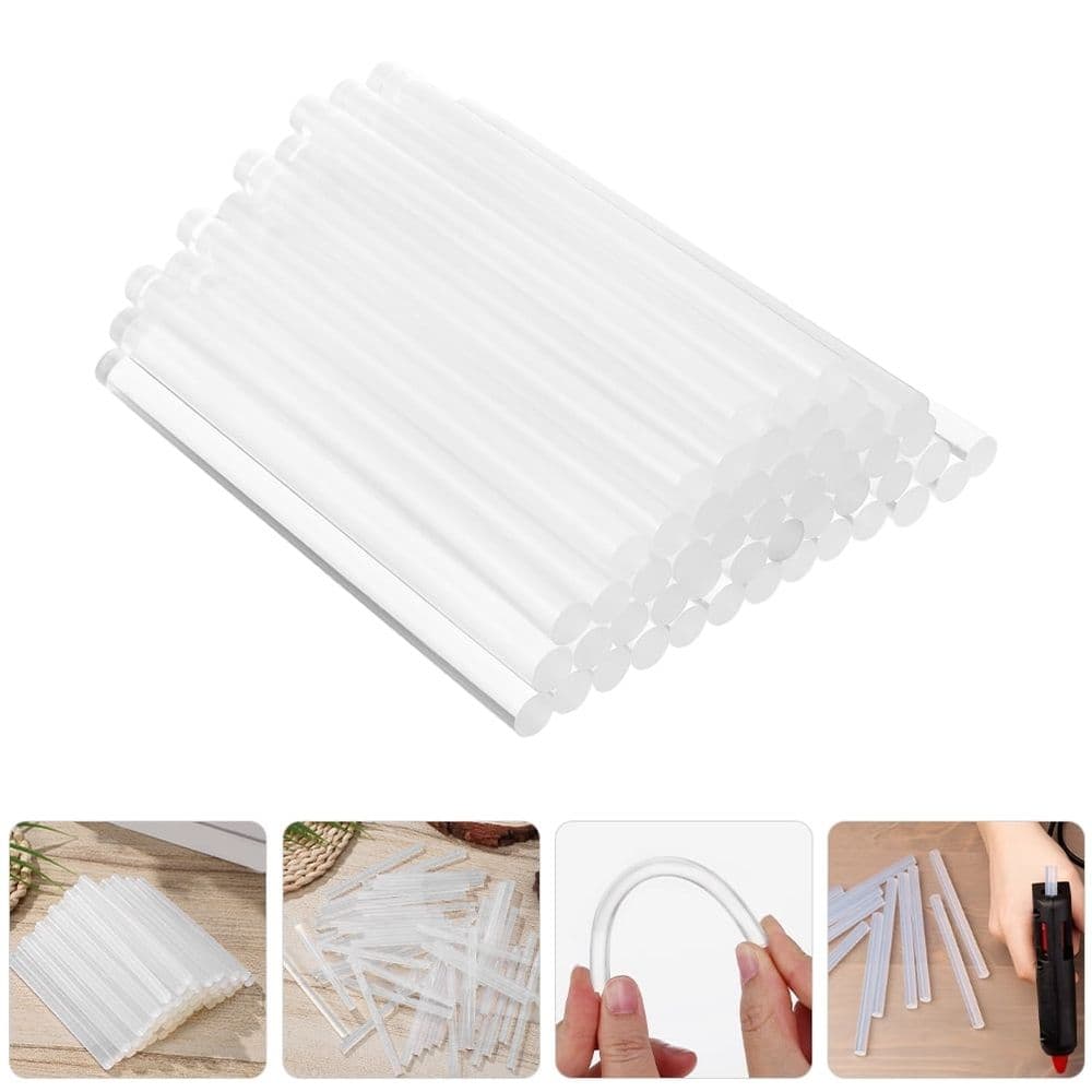 Hot Glue Sticks White Strong Adhesive for Office Use and DIY Crafts 100Pcs
