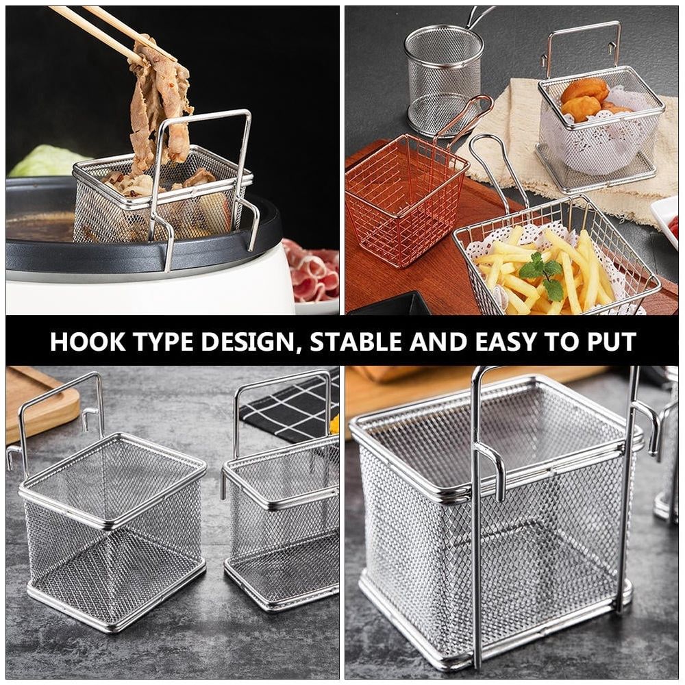 Hot Pot Hanging Basket Stainless Steel Assorted Color for Restaurant Use