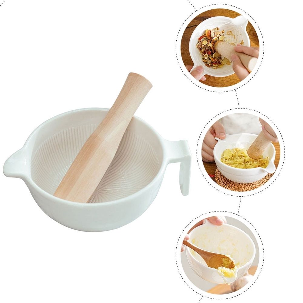 Grinding Bowl Tool SetFood Grinder Bowl White 1 Set for Families