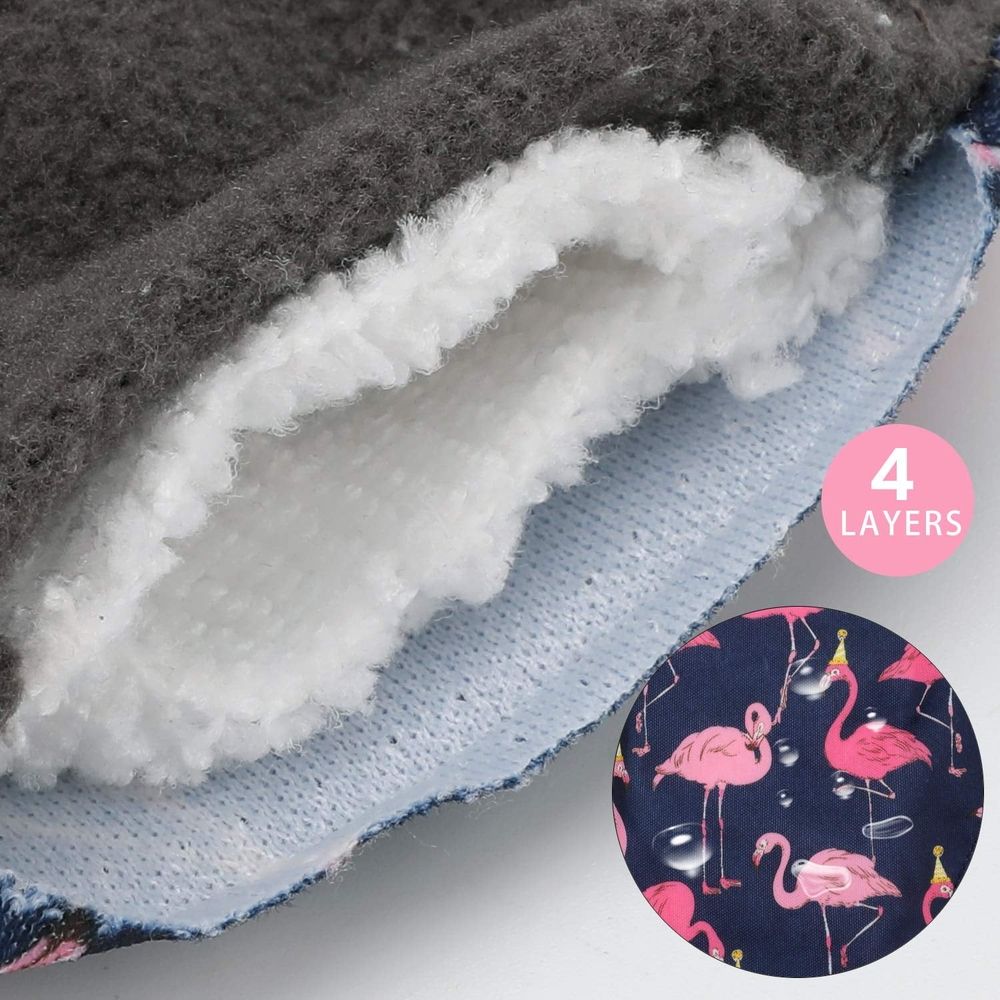 7 in 1 Reusable Menstrual Pads (28cm 4 Layers),Bamboo Cloth Pads for Heavy Flow with Wet Bag,Large Sanitary Pads Set with Wings for Women,Washable Overnight Cloth Panty Liners Period Pads