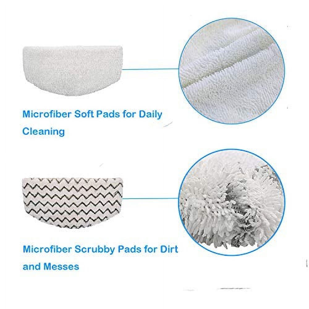 Steam Mop Pads 4 pcs for Steam Mop 1940 1440 1544 1806 2075 Series, Model 19402 19404 19408 19409 1940a 1940f 1940q 1940t 1940w B0006 B0017