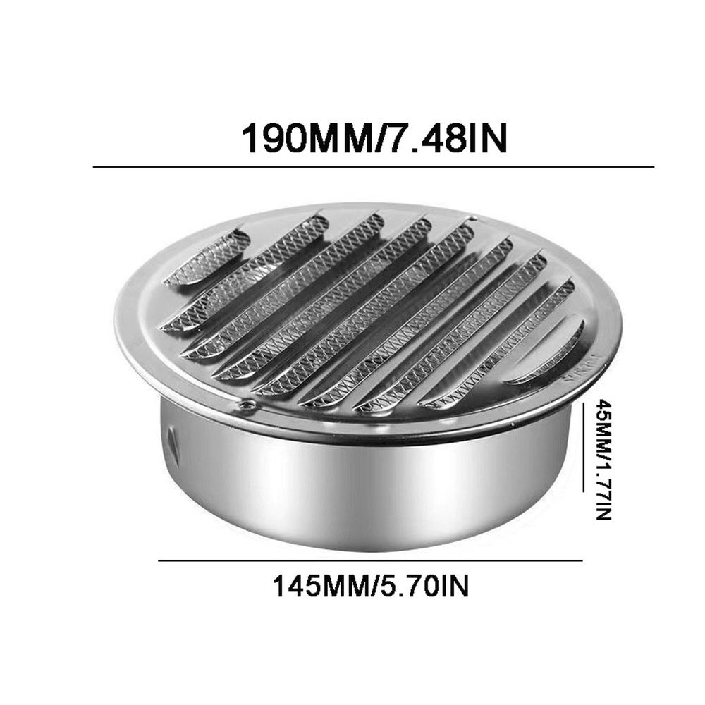 Stainless Steel Soffit Vents, Round Dryer Vent Cover, Louver Air Vent Hood for Wall, Ceiling Mount, Bathroom, Garage, Attic Ventilation