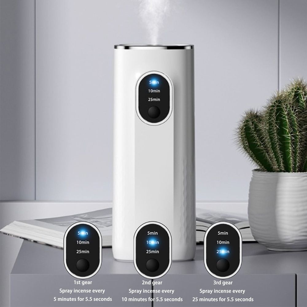 Waterless Diffuser for Essential Oil, Battery Operated Nebulizer, Natural Air Freshener & Aromatherapy Diffuser for Home, Hotel, Studio