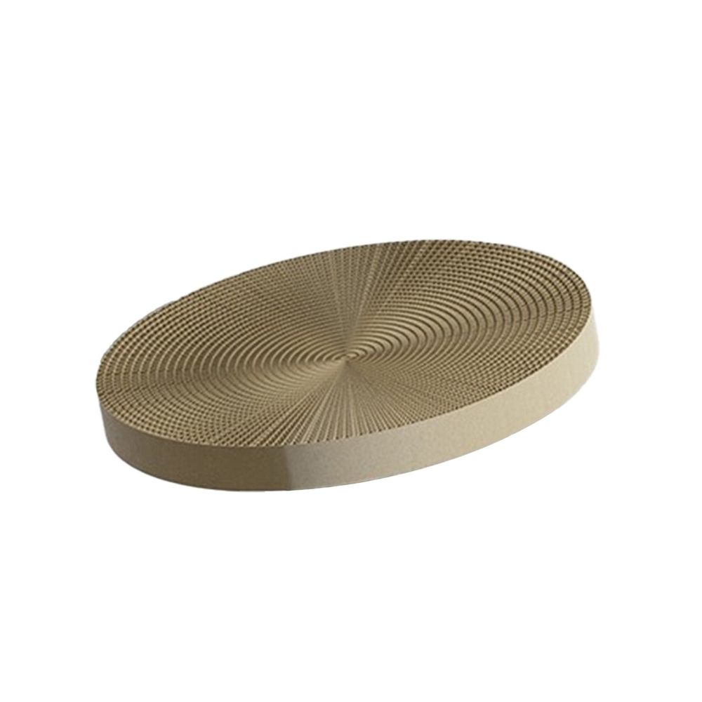 Round Cat Scratcher Refill, Scratch and Spin Cat Scratcher Replacement Pads, for Active Play, Natural Recycled Corrugated Cardboard