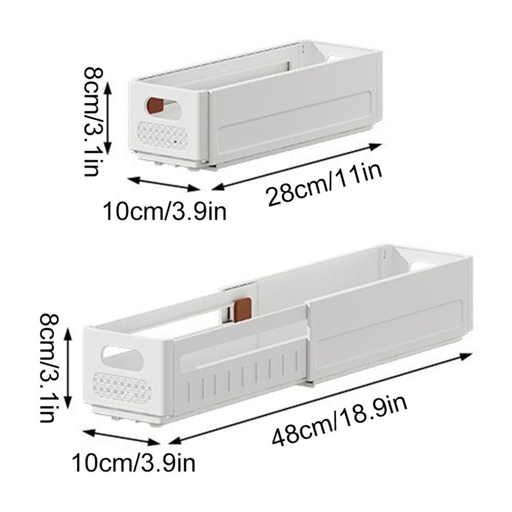 Foldable Storage Bins, Plastic Retractable Boxes For Organizing, Adjustable Drawer Organizers, Separators Dividers For Bedroom Kitchen Utensils Tools Closet