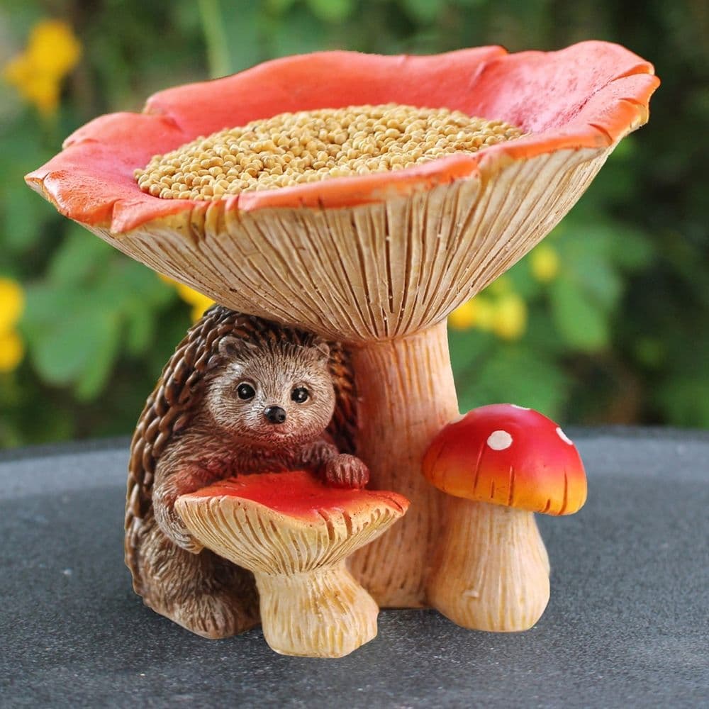 Bird Bath Mushroom Bird Bath Outdoor Garden Statue Lawn Ornament Bird Feeder Small Sculpture