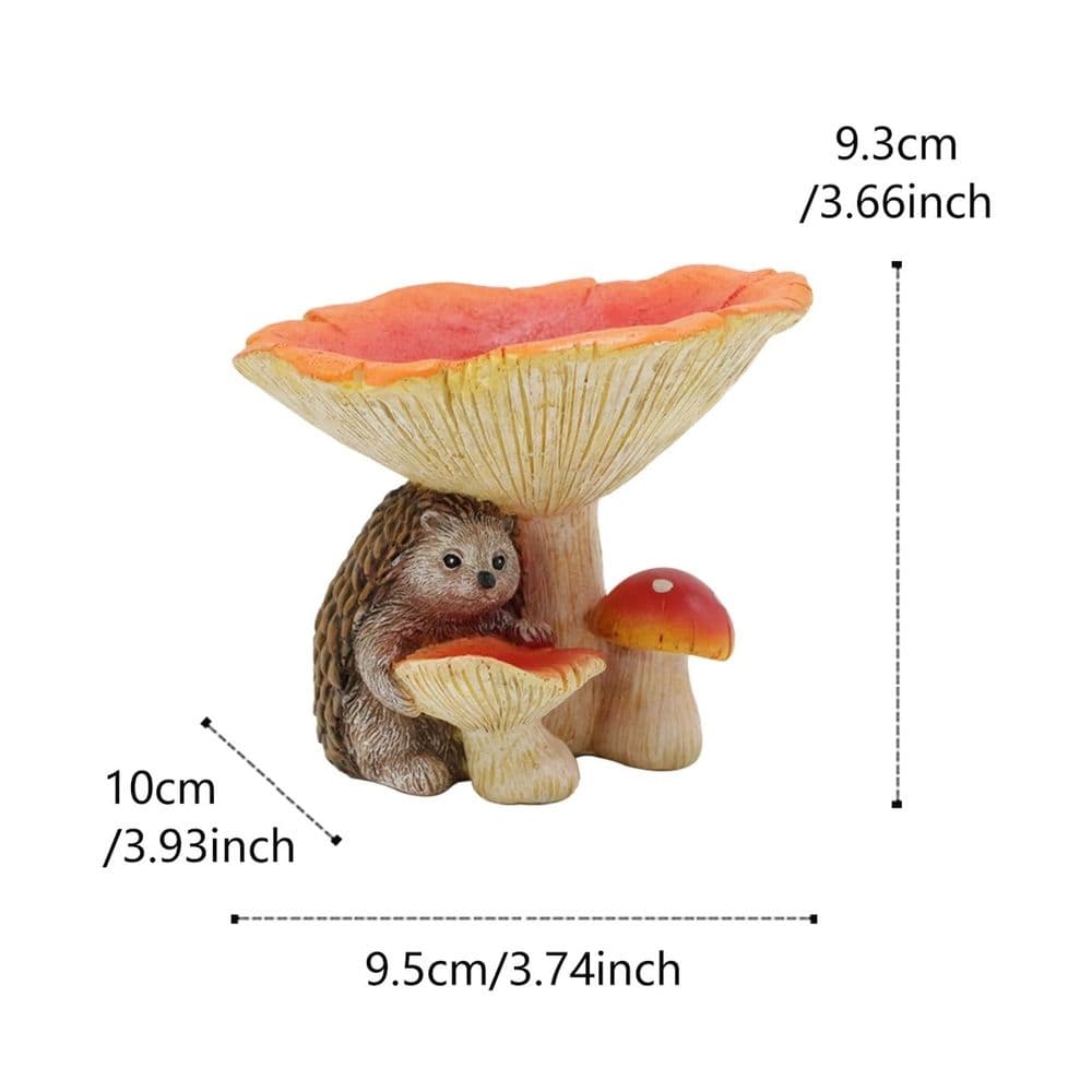 Bird Bath Mushroom Bird Bath Outdoor Garden Statue Lawn Ornament Bird Feeder Small Sculpture
