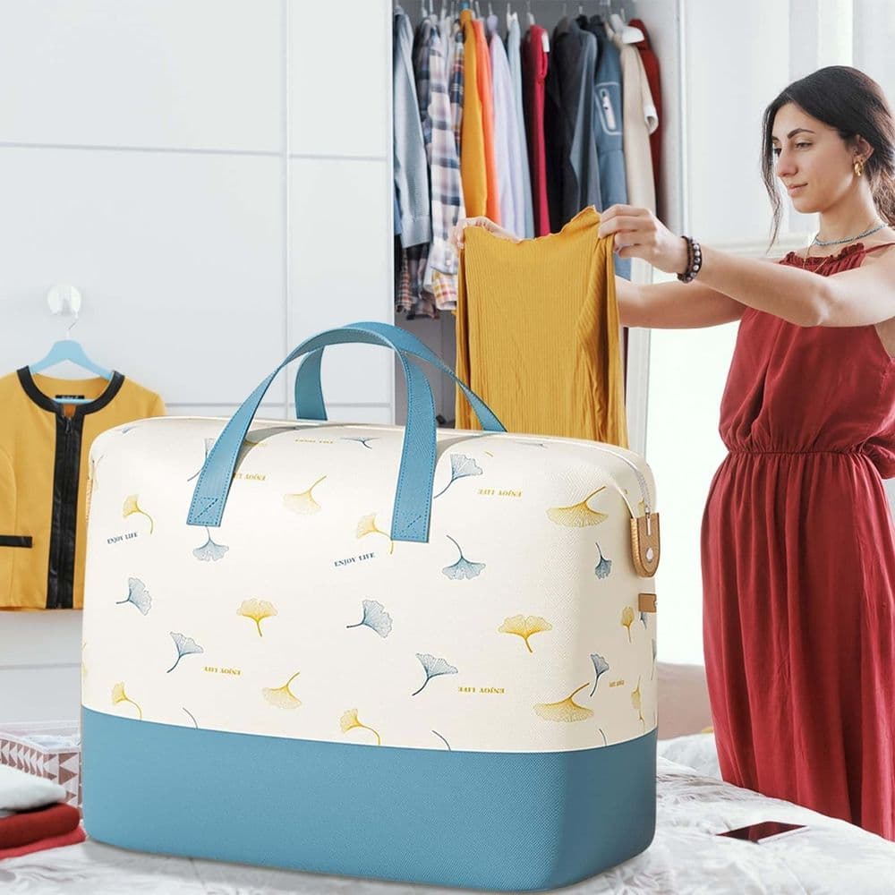 Large Storage Bags Foldable Breathable for Blankets Comforters Bedding Clothes Pillows Sheets