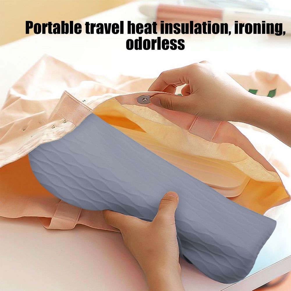 Silicone Heat Resistant Mat Pouch For Hair Straightener, Curling Iron And Flat Iron, Portable Travel Mat And Cover For Hair Styling Tools