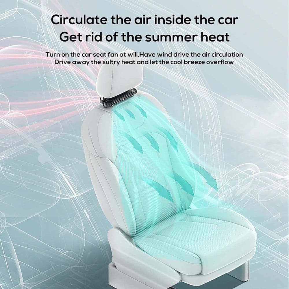 Car Rear Seat Headrest Fan USB Powered Mini Portable Backseat Cooling Fan for Sedans SUV Truck and Cars