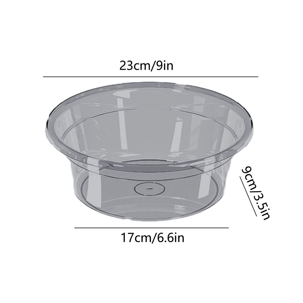 Plastic Clear Washbasin, Transparent Foot Washing Basin, Plastic Round Bedside Laundry Soaking Tub, Portable Laundry Washbasin for Washing Cleaning Foot Bath
