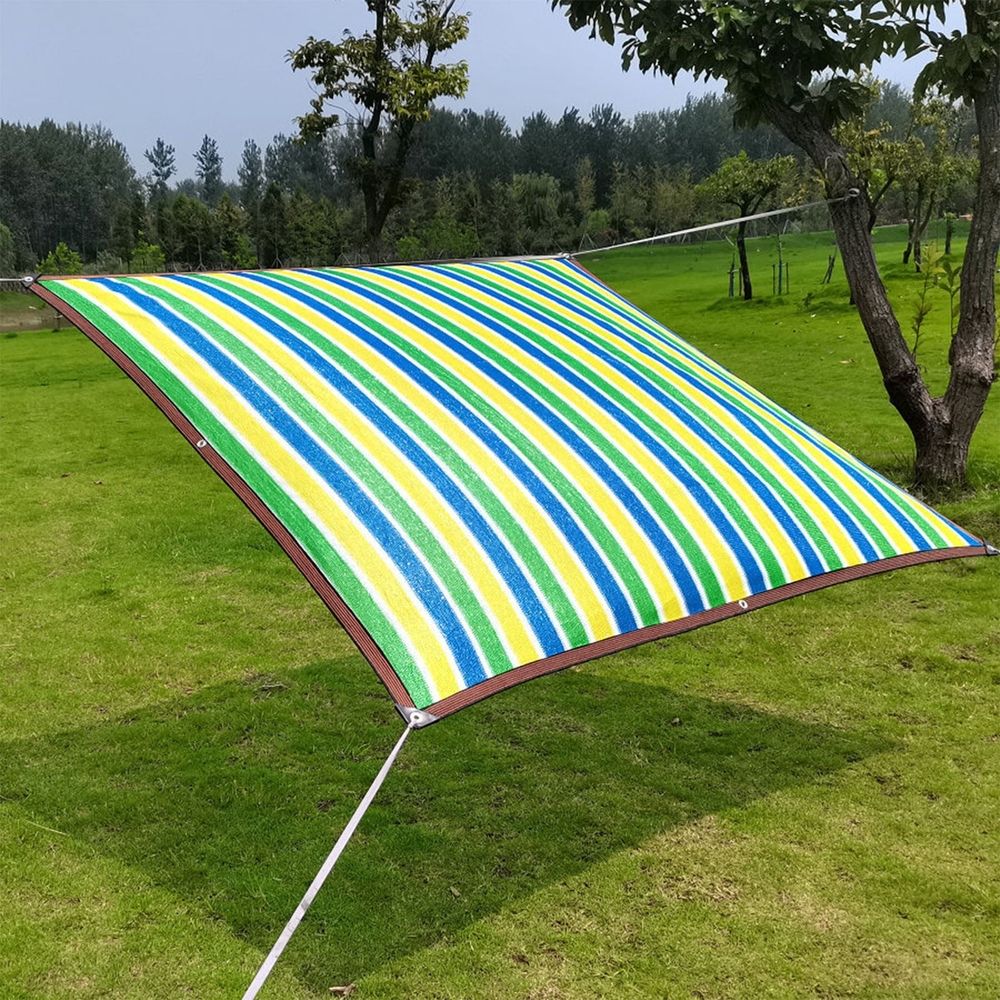 Outdoor Sun Shade Cloth 78x78 Inch Rectangle Shade Sail for Patio Pergola Backyard - Heavy Duty Heat Block Mesh Tarp with Reinforced Metal Grommets for Garden Deck Camping Carport