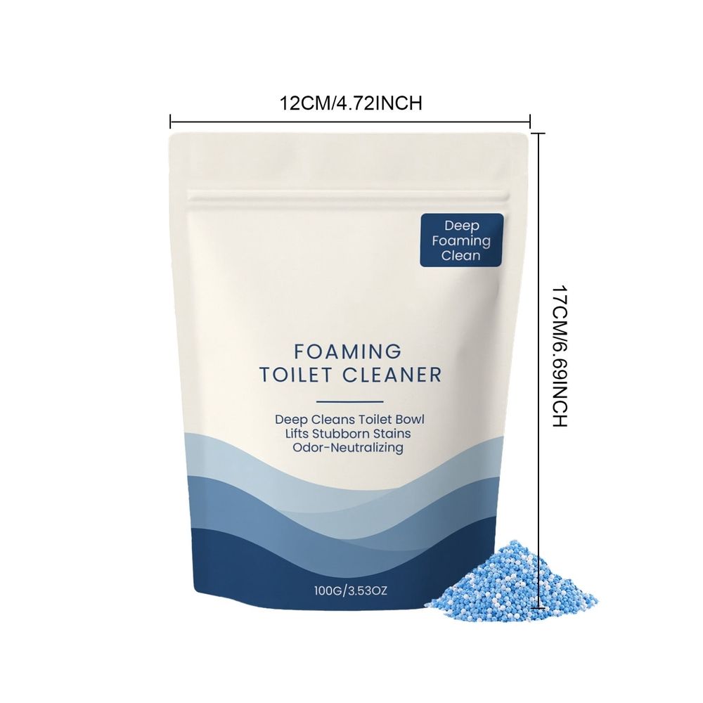 Foaming Toilet Cleaner Powder 100g Deep Cleaning Toilet Bowl Cleaner With Long- Gentle Descaling Odor-Neutralizing -Use Foam Cleaner