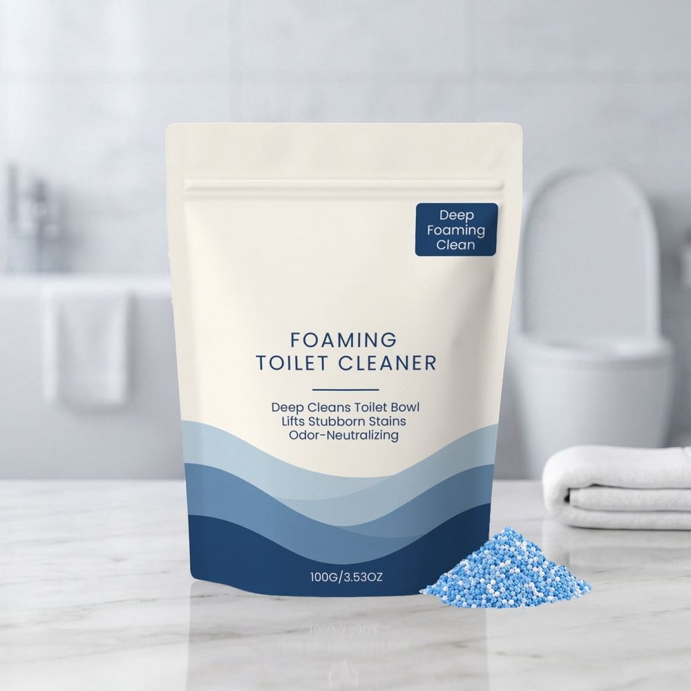 Foaming Toilet Cleaner Powder 100g Deep Cleaning Toilet Bowl Cleaner With Long- Gentle Descaling Odor-Neutralizing -Use Foam Cleaner
