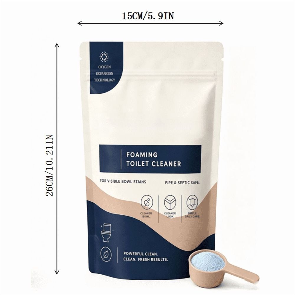 Foaming Toilet Cleaner Powder Powerful Pipe Unclogger Stain Odor Remover For Bathroom Sink Toilet Bowl