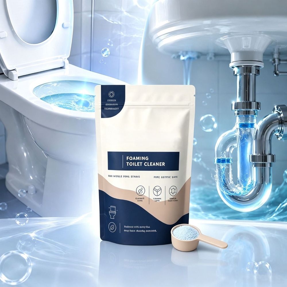 Foaming Toilet Cleaner Powder Powerful Pipe Unclogger Stain Odor Remover For Bathroom Sink Toilet Bowl