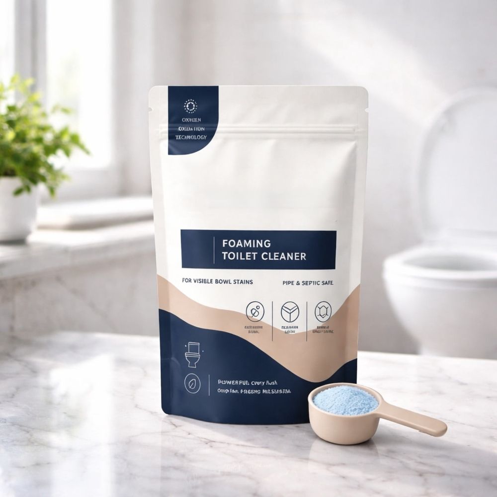 Foaming Toilet Cleaner Powder Powerful Pipe Unclogger Stain Odor Remover For Bathroom Sink Toilet Bowl