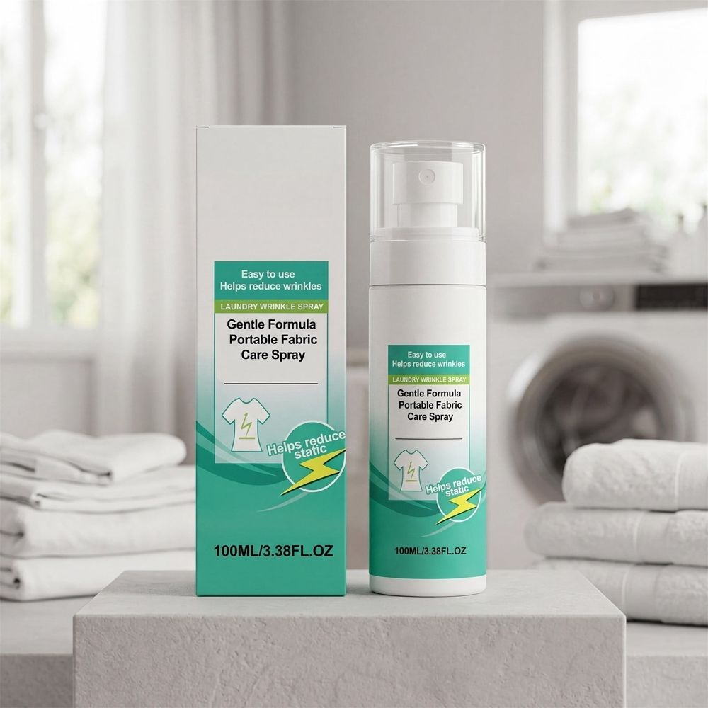 Wrinkle Release Spray Fabric Crease Remover For Clothes Ironing Aid For Travel Reducing Wrinkle Guard For All Fabrics 100ml