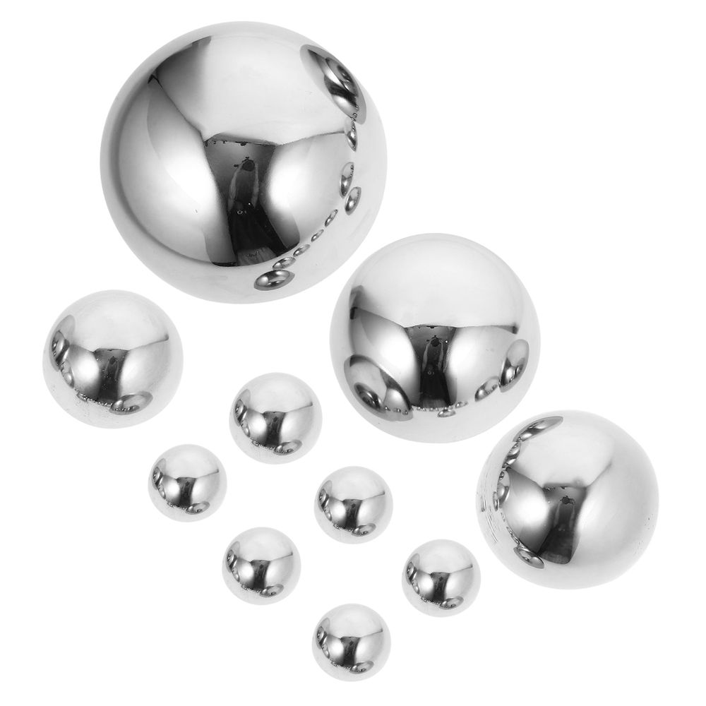10-Pack Stainless Steel Garden Wall Spheres Decorative Mirrors for Indoor and Outdoor Home Decor Accents