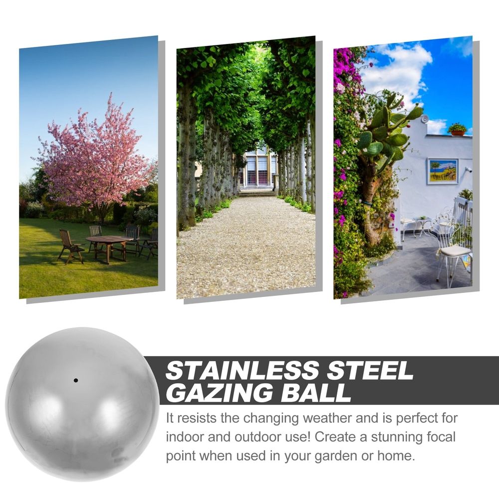 10-Pack Stainless Steel Garden Wall Spheres Decorative Mirrors for Indoor and Outdoor Home Decor Accents