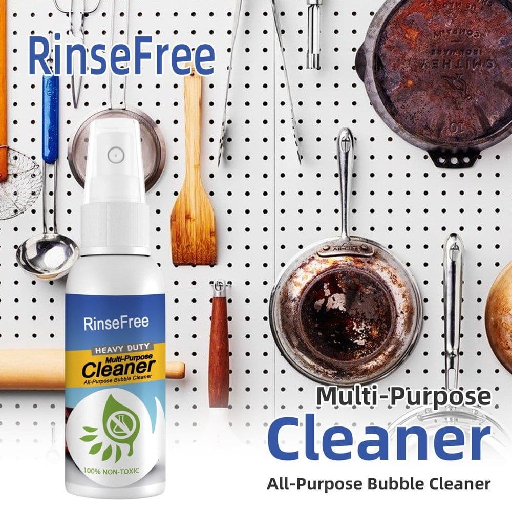 Heavy Duty Kitchen Cleaner Spray Rinse Free Foaming Degreaser 30ml Multi-Purpose Grease Cleaner