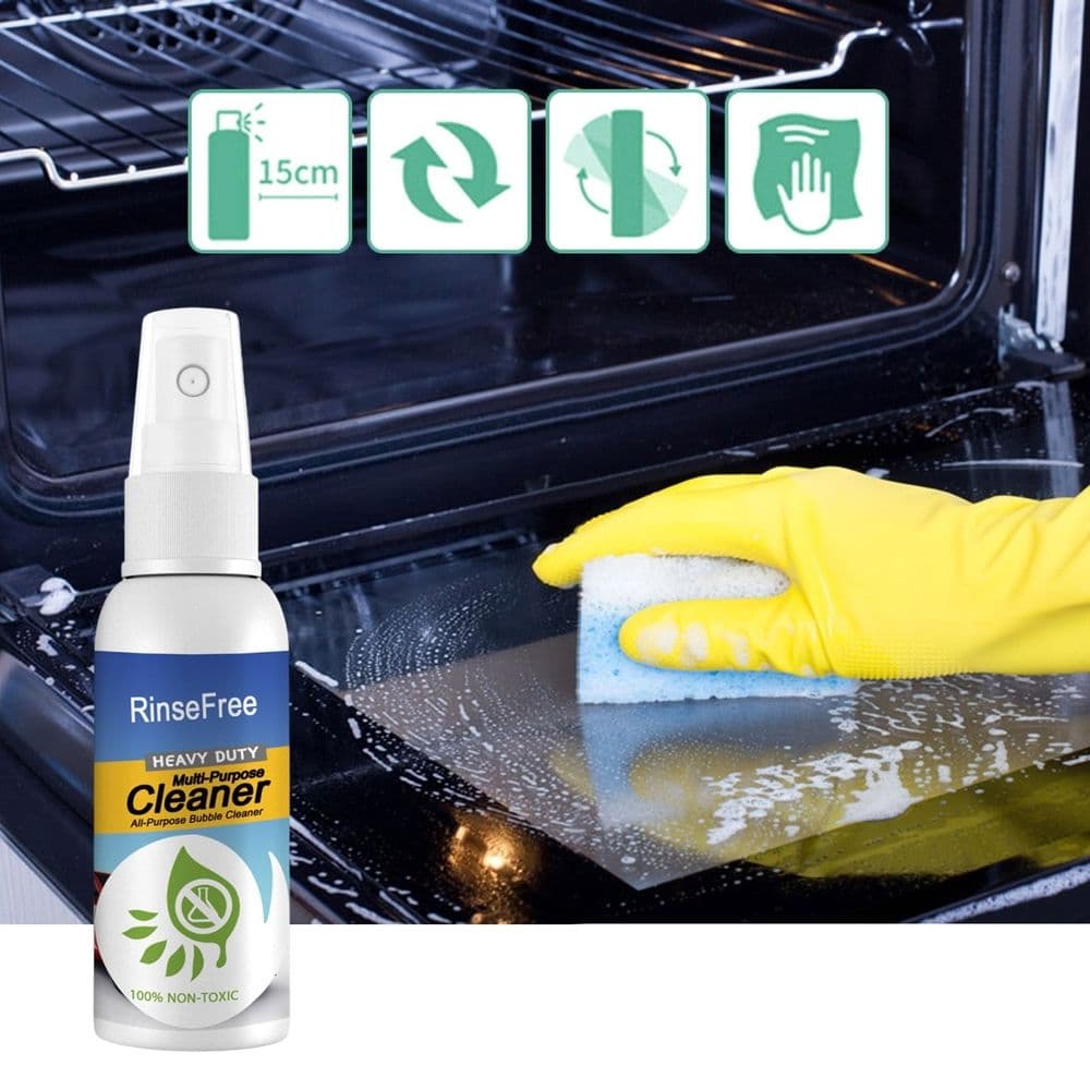 Heavy Duty Kitchen Cleaner Spray Rinse Free Foaming Degreaser 30ml Multi-Purpose Grease Cleaner
