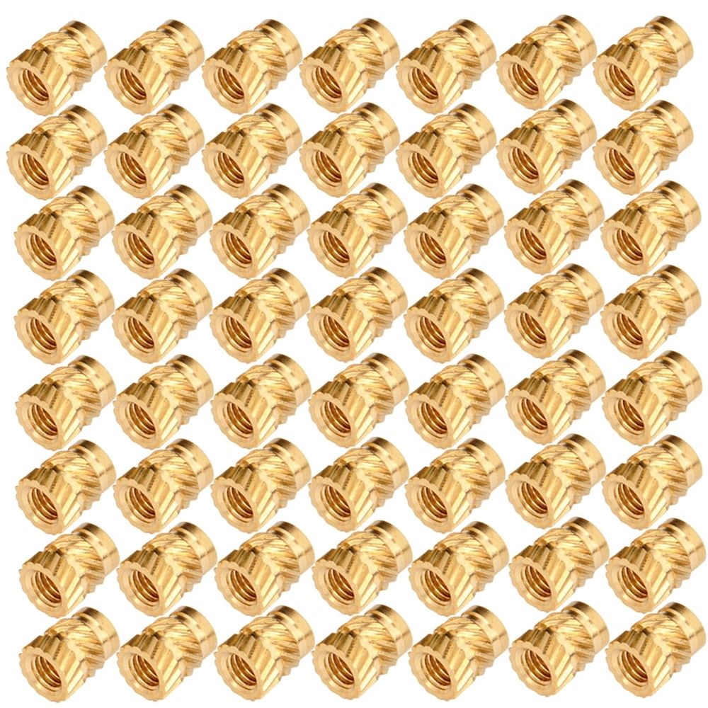 Brass Threaded Insert Nuts Set for 3D Printing, Wood, and Injection Molding - Knurled Copper Embedment Inserts