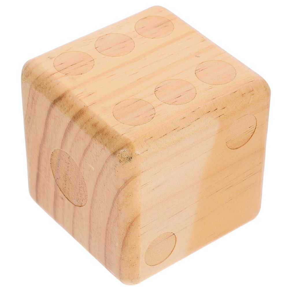 Large Wooden Yard Dice Game Set Outdoor Backyard Giant Wood Dice for Family Fun and Lawn Games