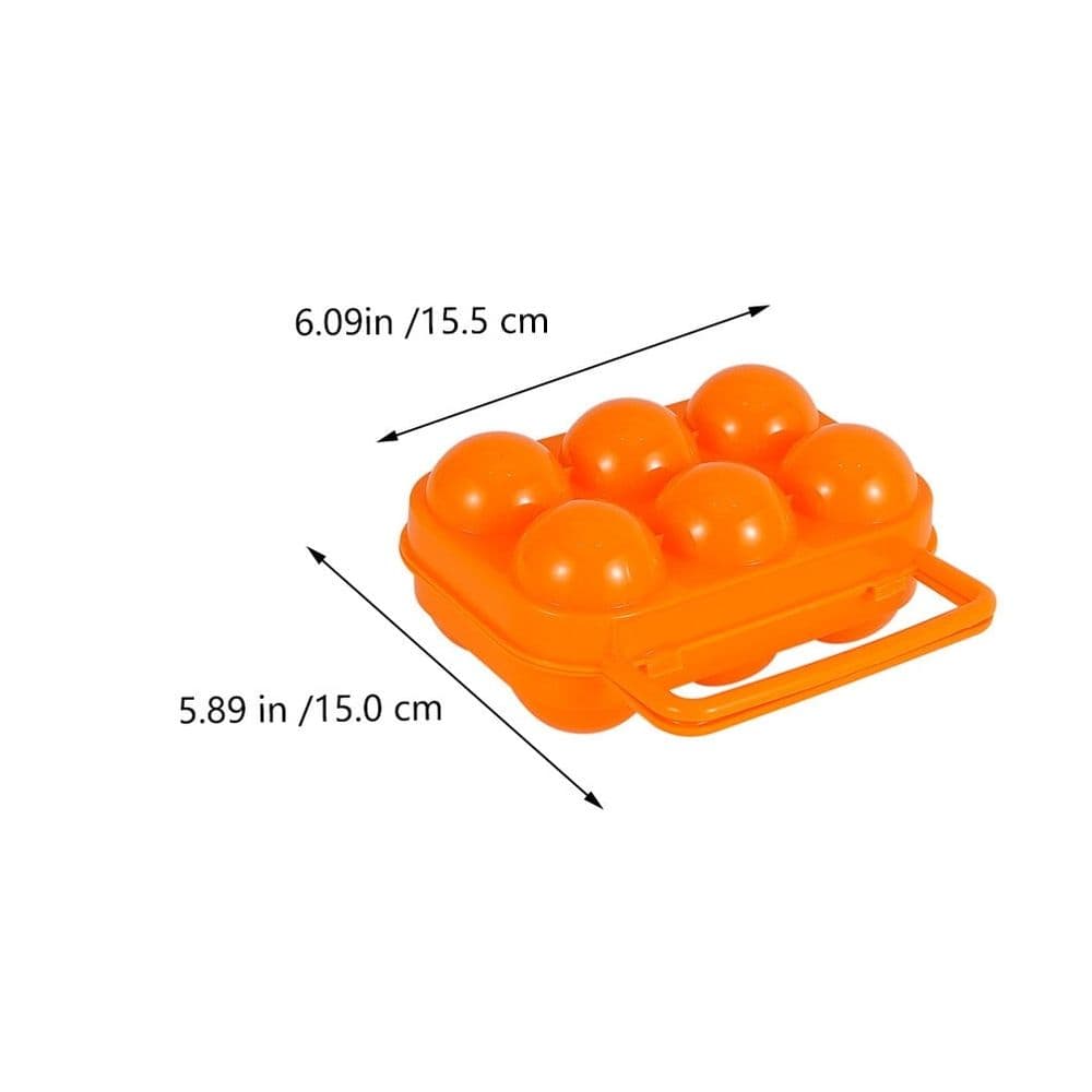 Portable Egg Storage Box 12 Slots Durable Plastic Orange for Picnicking Camping