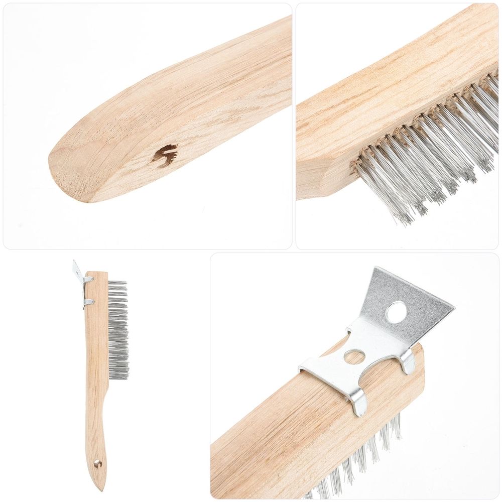 Multi purpose wire brush with shovel - a time-saving cleaning tool suitable for homes, workshops, and outdoors, 16x4cm